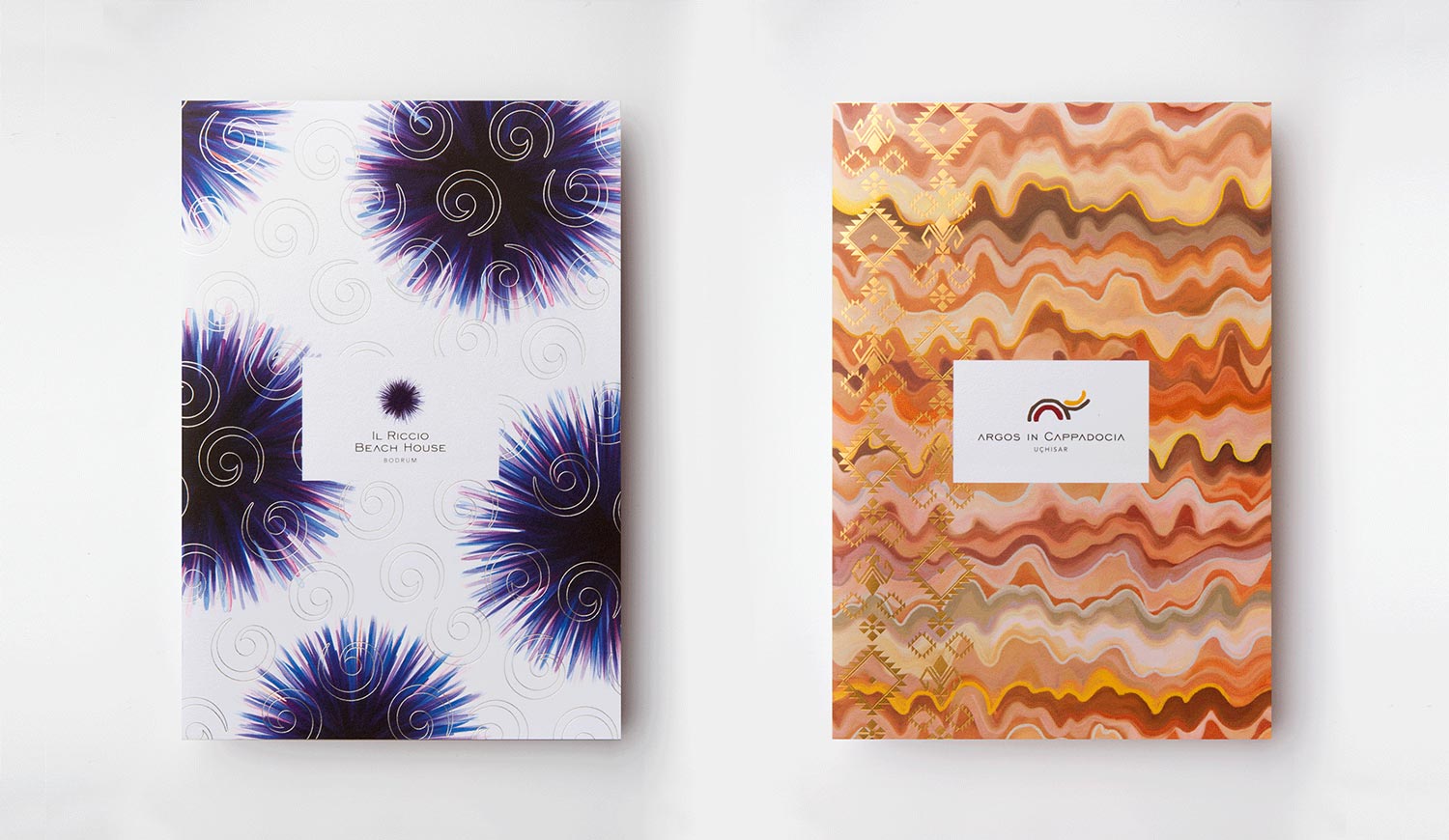 15:03 design, Ksenia Smirnova, Branding and visual identity for Mytha Hotel Anthology, a chain of luxury hotels in the Mediterranean Sea. Set of brochures, pattern design