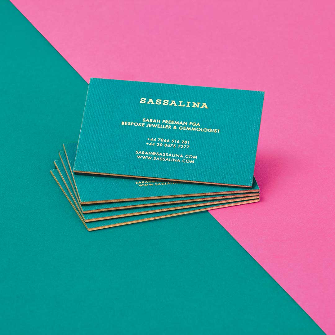 Branding and corporate identity for Sassalina, a Bespoke Jewellery brand from London, done by 1503 Design studio, Ksenia Smirnova