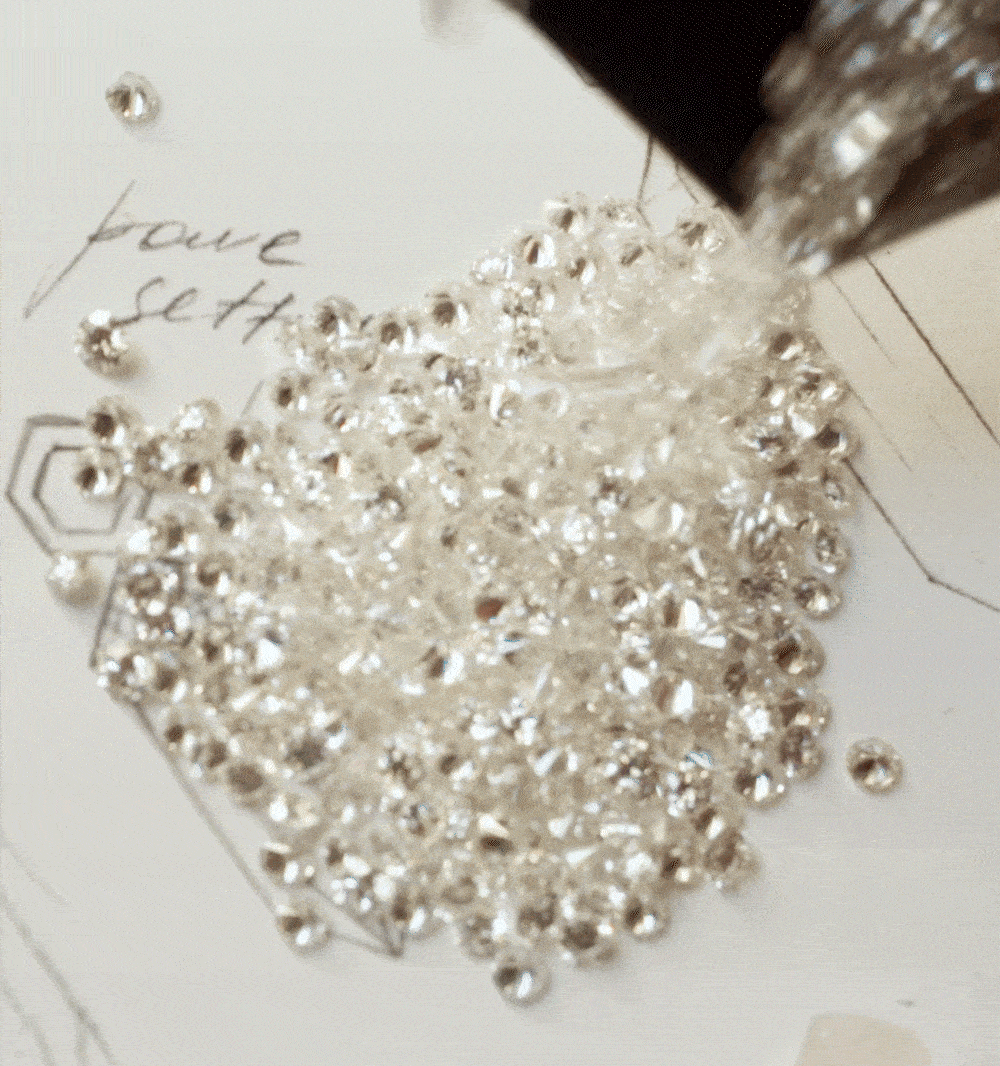 Creation of Jewellery Gif Pencil Sketches
