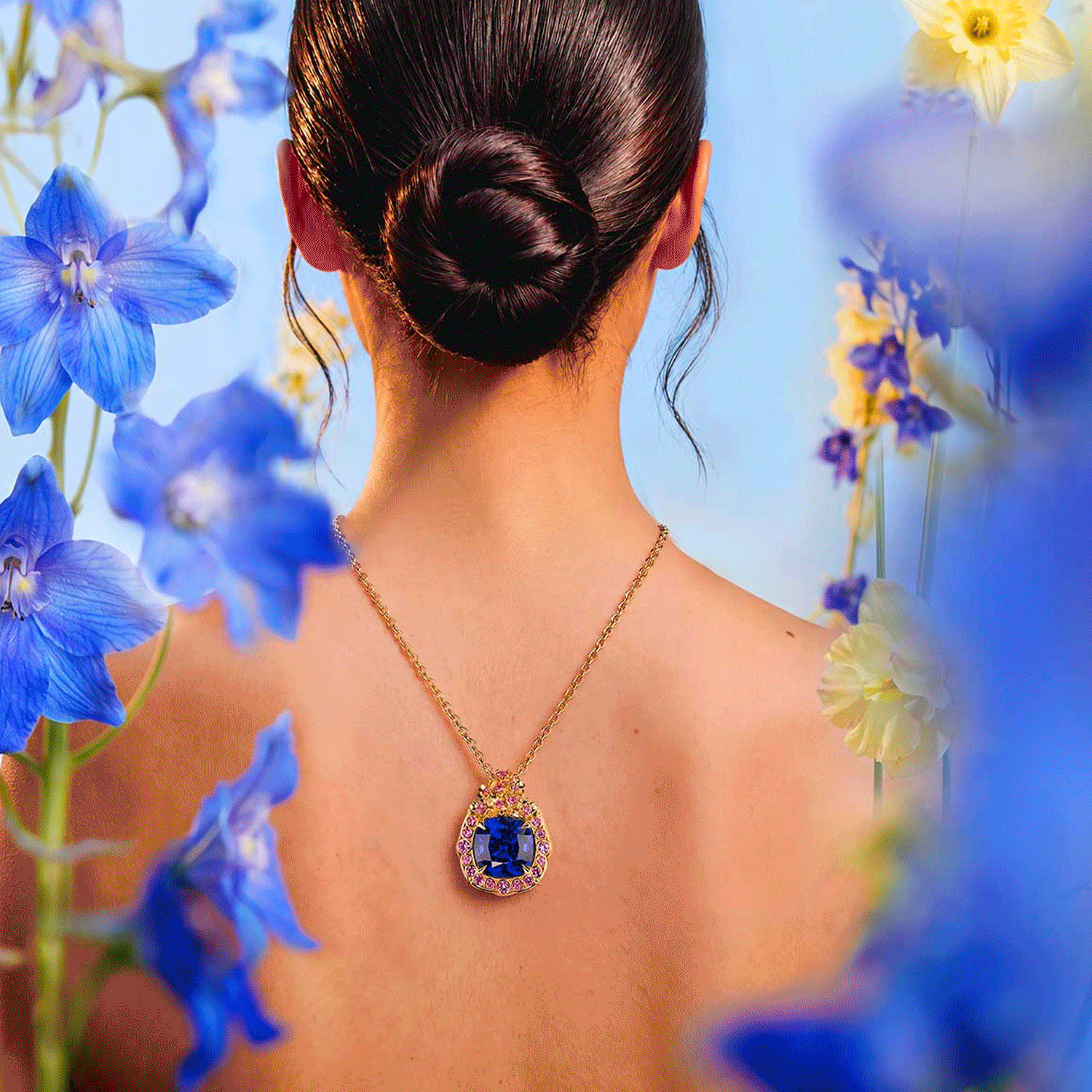 AI luxury jewellery visuals created by 1503 Design for Palm Beach Gems by Nicole, combining advanced AI image generation, creative direction, and high-end brand storytelling